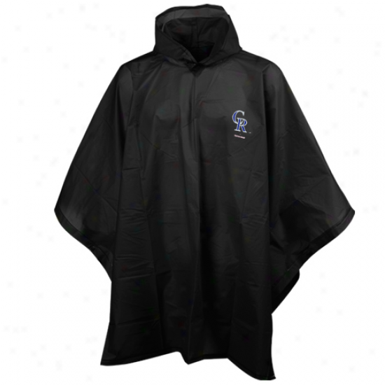 Totes Colorado Rockiies Black Unisex Rain Poncho