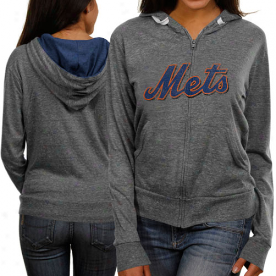 Touch In proportion to Alyssa Milano New York Mts Ladies Ash Tried And True Full Zip Hoodis Sweatshirt