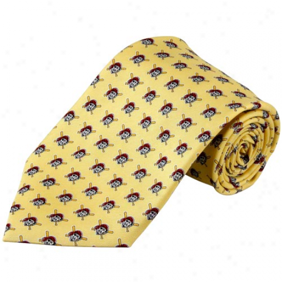 Vineyard Vines Pittsburgh Pirates Gold Silk Tie