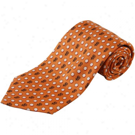 Vineyard Vines San Francisco Giants Orange Silk Tie