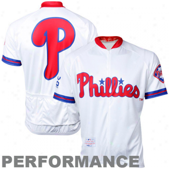 Voomax Philadelphia Phillies Stock Performance Cycling Jersey - White