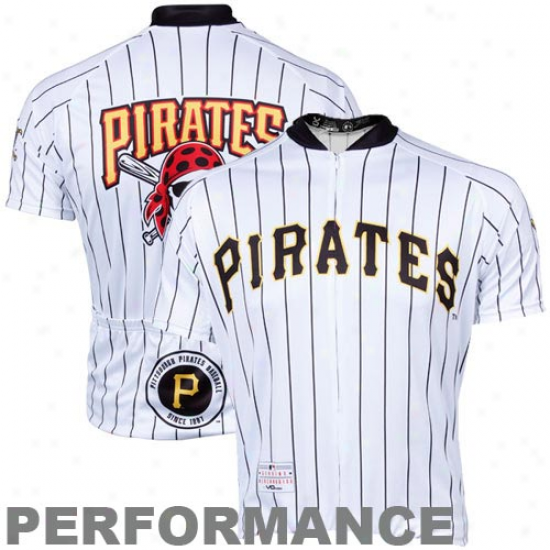 Vomax Pittsburgh Pirates Stock Performance Cycling Jersey - White Pinstripe