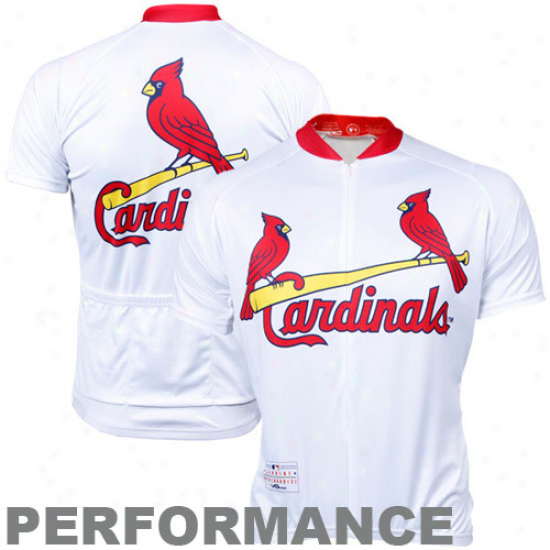 Vomax St. Louis Cardinals Stock Performance Cycling Jersey - White