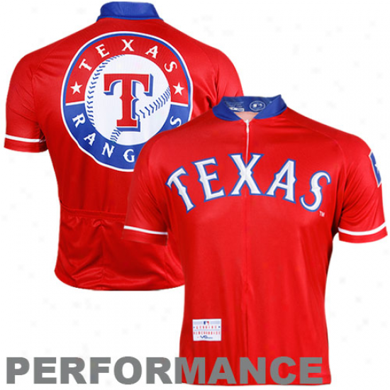 Vomax Texas Rangers Stock Performance Cycling Jersey - Red