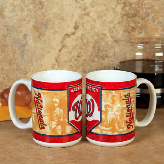 Washington Nationals 15oz. 2-pack Nostalgic Ceramic Mug Set