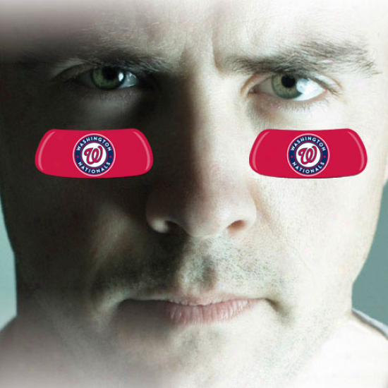 Washington Nationals 2-pair Red Team-colored Eye Black Strips