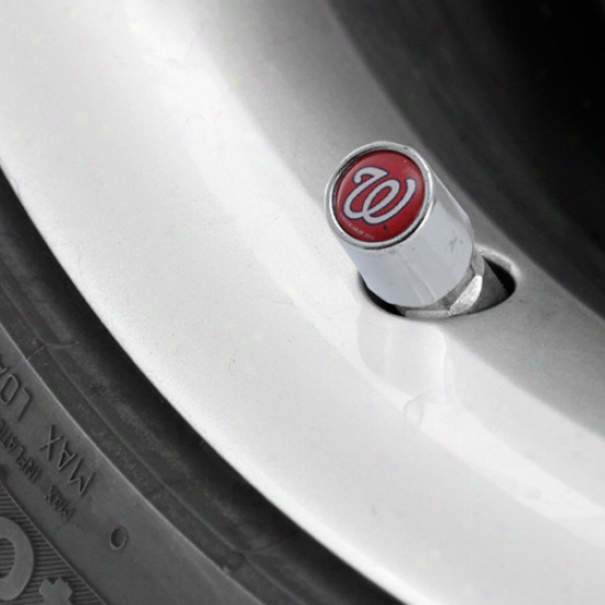 Washington Nationals 4-pack Team Logo Valve Stem Caps