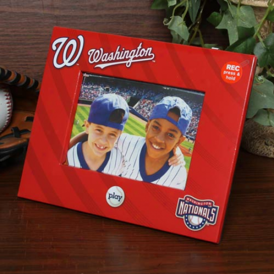 Washington Nationals 4'' X 6'' Red Talking Picture Frame