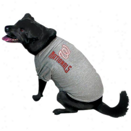 Washington Nationals Ash Logo Pet T-shirt