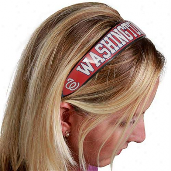 Washington Nationals Ladies Red Large Domed Headband