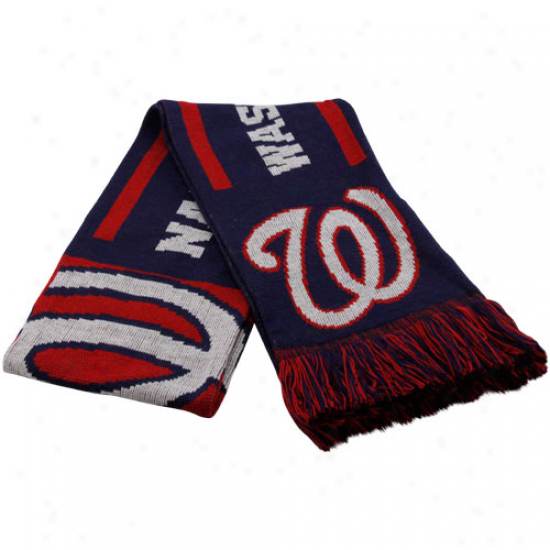 Washington Natioals Ships Blue Team Fringed Join Scarf