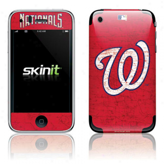 Washington Nationals Red Iphone 3g/3gs Distressed Skin