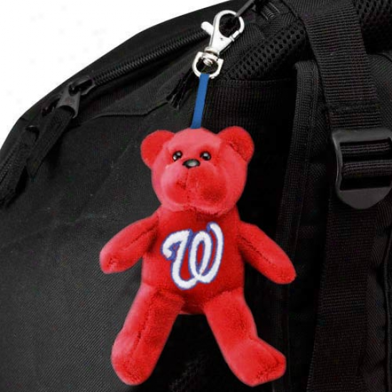 Washington Nationaps Red Plush Act Keychain