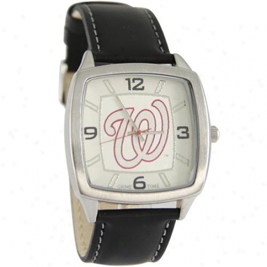 Washington Nationals Retro Watch W/ Leather Band