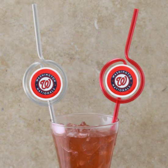 Washington Nationals Team Sips Straws