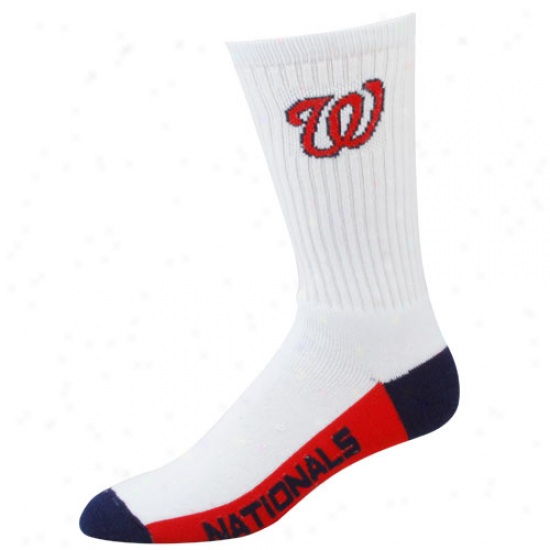 Washington Nationals Tri-color Team Logo High Socks