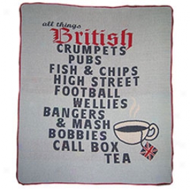 All Things British Throw Blanket