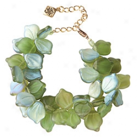 Glass Leaves Bracelet