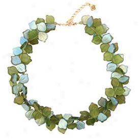 Glass Leaves Necklace