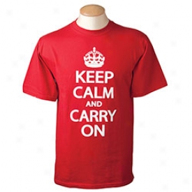 Keep Calm And Carry On T-shirt Extra Large-red