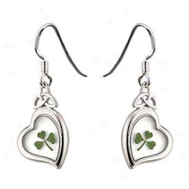 Shamrock Heart Earrings