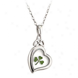 Shamrock Heart Pendant