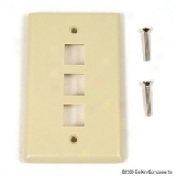 Belkin 3 Socket Keystone Network Faceplate