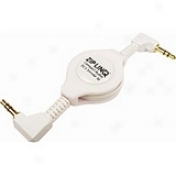 Cables Unlimited Ziplinq Retractable 3.5mm White Audio Cable