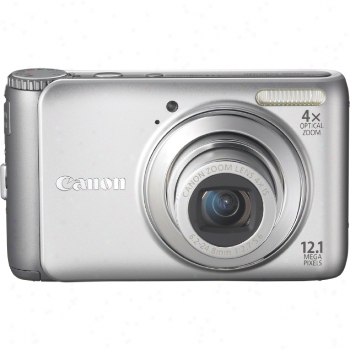 Canon Powershot A310 0Is 12.1 Megapixel Compact Camera - 6.20 Mm-24.80 Mm - Silver