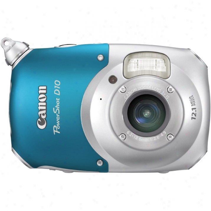 Canon Powershot D10 Point & Shoot Digital Camera - Blue