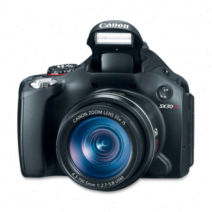 Canon Powershot Sx30 Is 14.1 Megapixel Bridge Camera - 4.30 Mm-150.50 Mm - Black