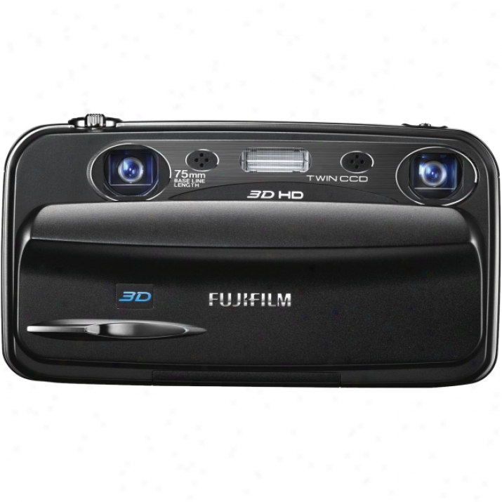 Fujifilm Finepix Real 3d W3 10 Megapixel 3d Compact Camera - 6.30 Mm-18.90 Mm (lens 1), 6.30 Mm-18.90 Mm (lens 2) - Black