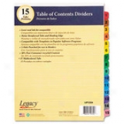 Legacy Table Of Contents Divider