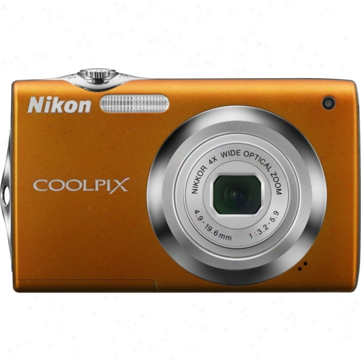 Nikon Coolpix S3000 12 Megapixel Compact Camera - 4.90 Mm-19.60 Mm - Ornge