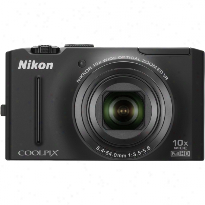 Nikon Colpix S8100 12.1 Megapixel Cojpact Camera - 5.40 Mm-54 Mm - Black