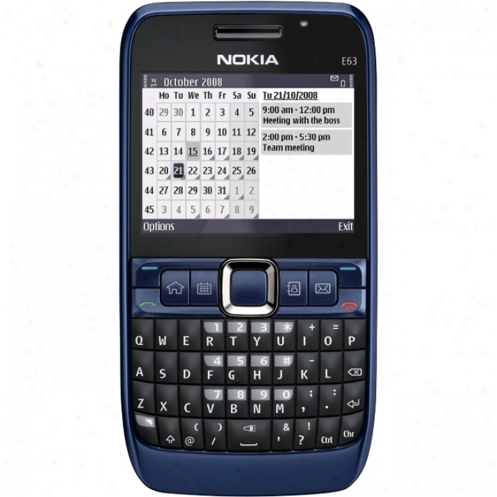 Nokia E63 Smartphone - Bar - Blue