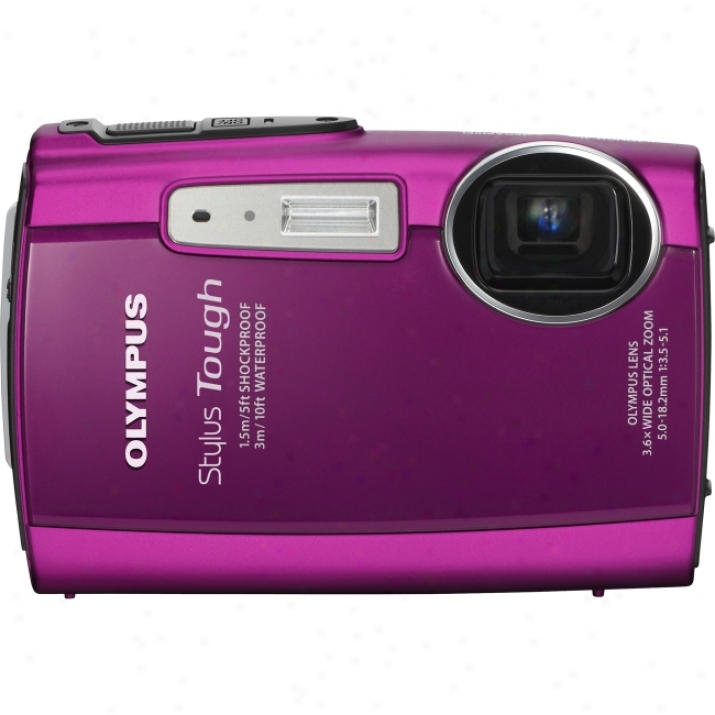 Olympus Stylus Tough 3000 12 Mebapixel Compact Camera - 5 Mm-18.20 Mm - Pink