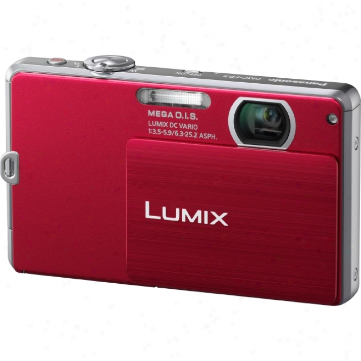 Panasonic Lumix Dmc-fp3 14.1 Megapixel Compact Camera - 6.30 Mm-25.20 Mm - Red
