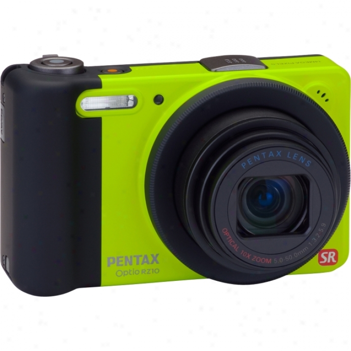 Pentax Optio Rz10 14 Megapixel Compact Camera - 5 Mm-50 Mm - Lime