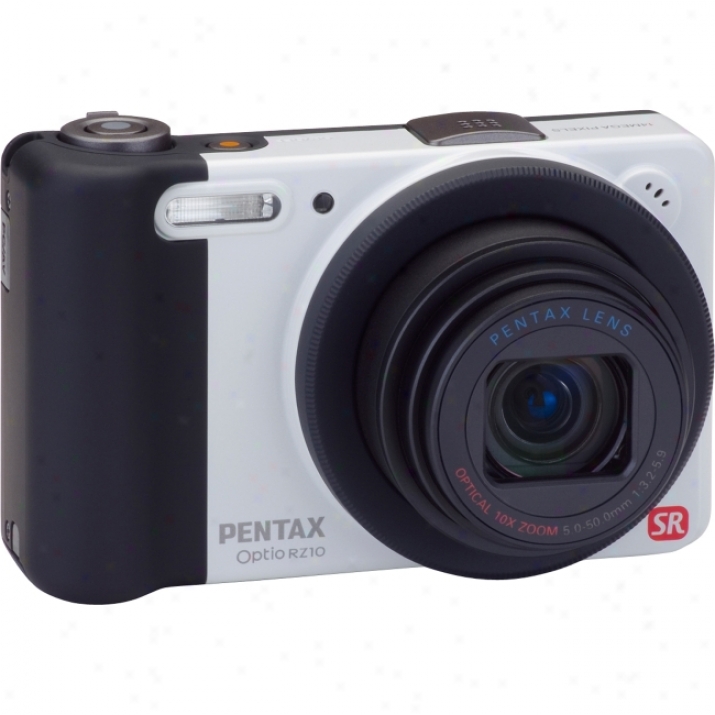 Pentax Optio Rz10 14 Megapixel Compact Camera - 5 Mm-50 Mm - White