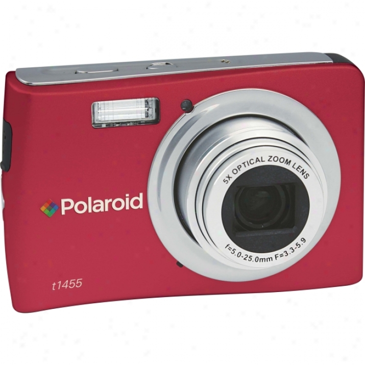 Polaroid T1455 14 Megapixel Compact Camera - 5 Mm-25 Mm - Red