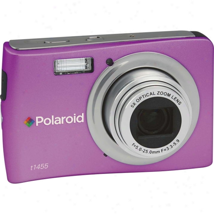 Polaroid T1455 14 Megapixel Compact Camera - 5 Mm-25 Mm - Violet