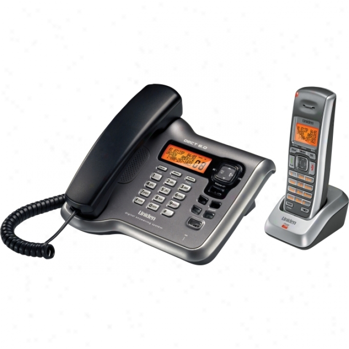 Uniden Dect 6.0 Corded/cordless Phone With Dual Keypad, Cordless Handset And Charger