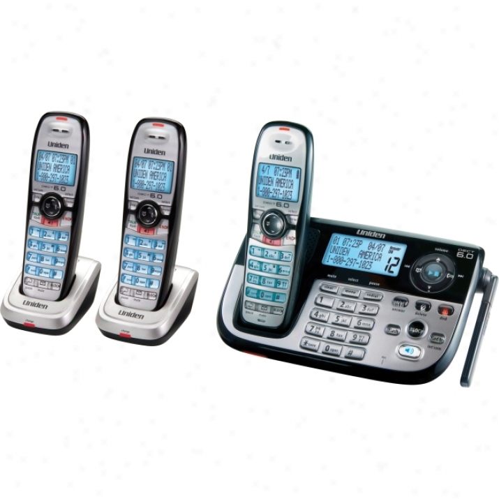 Unide Dect2185-3 Cordless Phone With 3 Handset