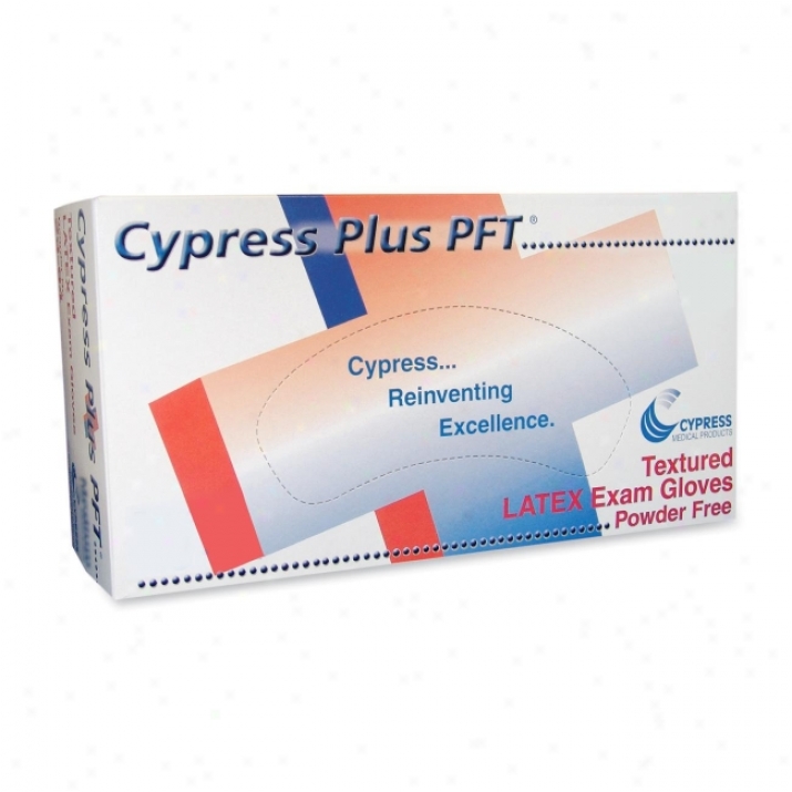 Unimed-midwest Cypress Plus Powder Free Textured Latex Examination Glovee