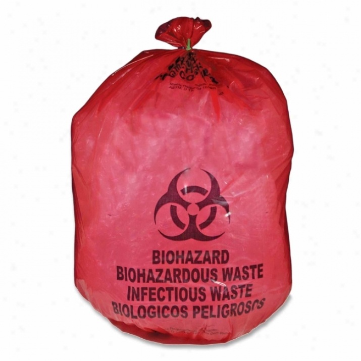 Unimed-midwest Red Biohazard Waste Bag