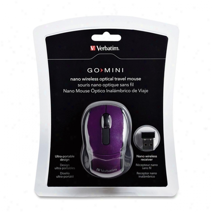 Verbatim 97473 Mouse - Optical Wireless - Purple