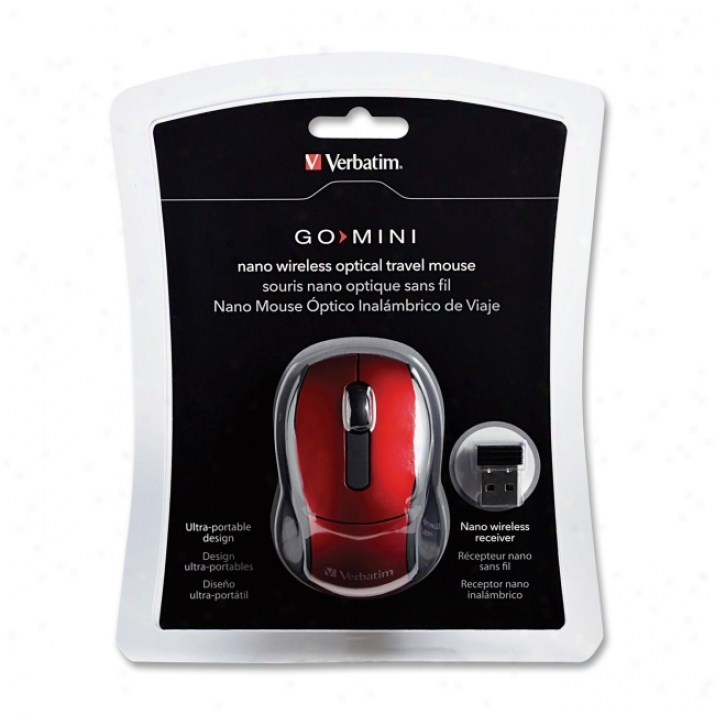 Verbatim 97540 Mouse - Optical Wireless - Red