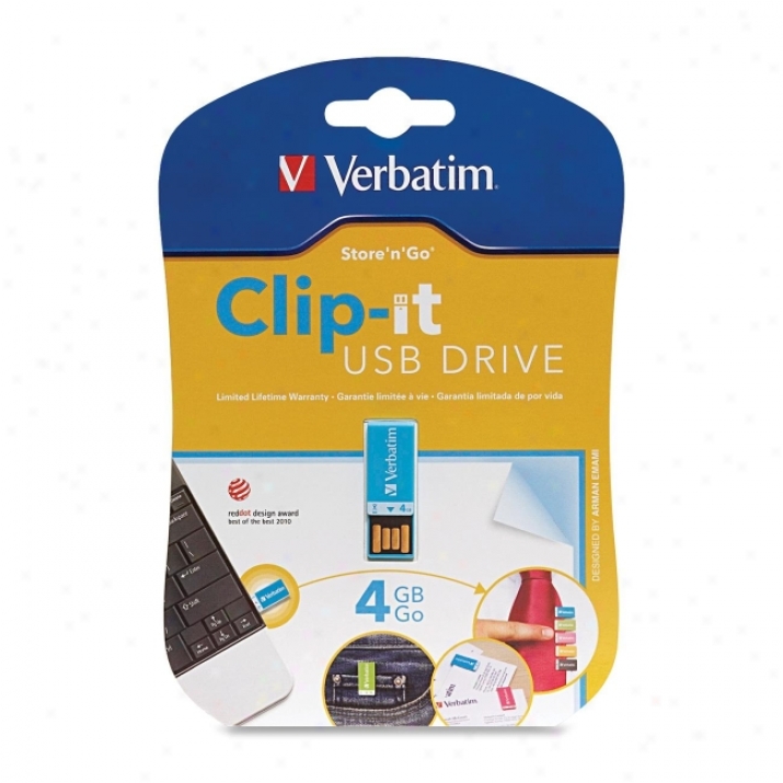 Literally Clip-it 97550 Flash Drive - 4 Gb