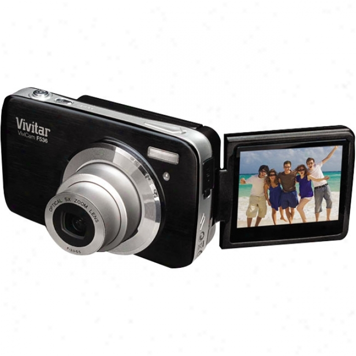 Vivitar Vivicam F536 14 Megapixel Compact Camera - 6 Mm-18 Mm - Black